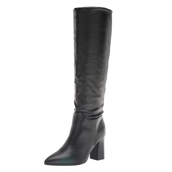 Madden Girl Womens 8.5 M Black Pull On Slouch Knee High Boots NIB HK0 - Picture 1 of 5